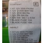 Izzókészlet H7 - 12V